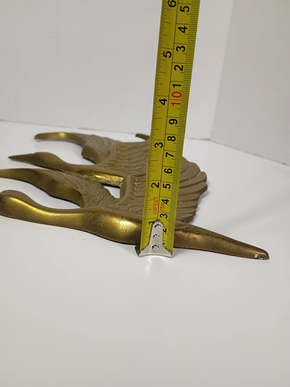 Vintage Large Brass Flying Geese Wall Art / Brass Wall Art/ Retro Décor Art